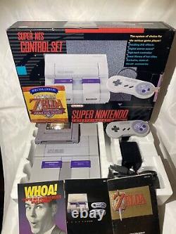 Zelda SNES Control Set Super Nintendo Console Bundle CIB Complete With Inserts
