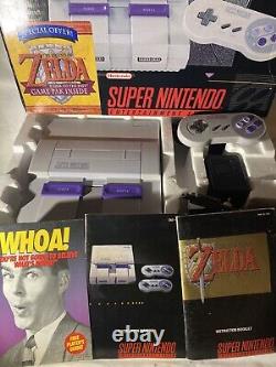 Zelda SNES Control Set Super Nintendo Console Bundle CIB Complete With Inserts