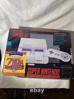 Zelda SNES Control Set Super Nintendo Console Bundle CIB Complete With Inserts