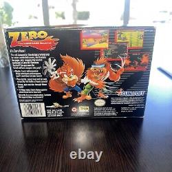 Zero The Kamikaze Squirrel SNES Super Nintendo Box Cart and Registration Card