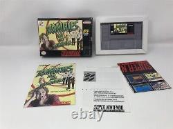 Zombies Ate My Neighbors Super Nintendo Snes Complete In Box Excellent RARE