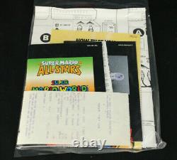 100% Cib Super Nintendo Nes Mario Set Snes Avec All-stars & World Printed Box Ver