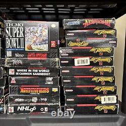 168 Boîtes Originales + Plateaux SNES Super Nintendo Vidéos Jeux