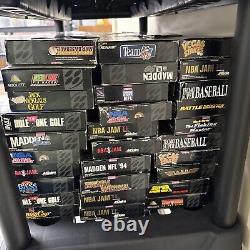 168 Boîtes Originales + Plateaux SNES Super Nintendo Vidéos Jeux