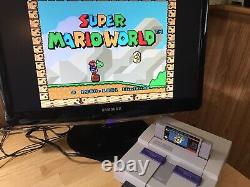 1991 Super Nintendo Snes Mario World Set Early Box Early First Print Tested Nice