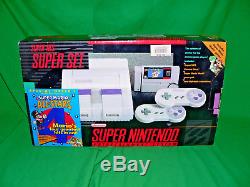 1992 Console Super Nintendo Snes Rare Box Box Super Mario World Vintage Cib