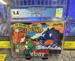 1995 SNES Super Mario World 2 Yoshi's Island Noté CGC 9.4 CIB avec Cartouche 9.8