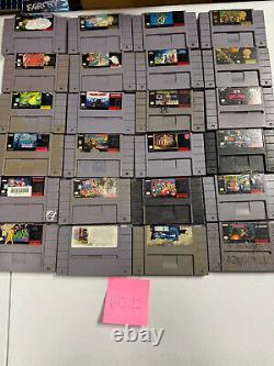 24 jeux Super Nintendo SNES Lot-Biometal, Equinox, Mask, Joe & Mac, UN Squadron