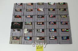 30 Super Nintendo Snes Jeux Magical Quest, Tetris 2, Paperboy 2 Killer Instinct