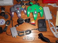 3 Consoles Nintendo Bundle Super Snes N64 Wii Avec 27 Jeux Lot Mario Kart 64
