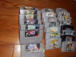 3 Consoles Nintendo Bundle Super Snes N64 Wii Avec 27 Jeux Lot Mario Kart 64