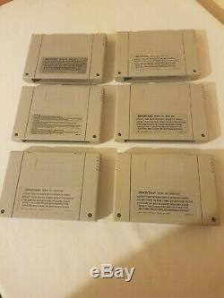 6 Jeux Snes Panier Bundle / Super Nintendo / Original Et Rare État De Collecteur