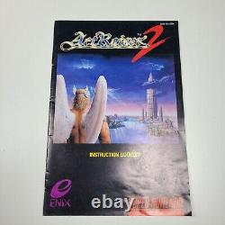 ActRaiser 2 Super Nintendo SNES Cartouche Manuel Boîte Enix RPG CIB Complet