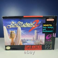 ActRaiser 2 Super Nintendo SNES Cartouche Manuel Boîte Enix RPG CIB Complet