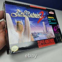 ActRaiser 2 Super Nintendo SNES Cartouche Manuel Boîte Enix RPG CIB Complet