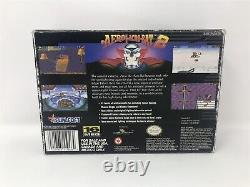 Aero The Acrobat 2 Super Nintendo SNES Boîte d'origine avec carte d'enregistrement Pas de JEU