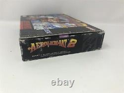 Aero The Acrobat 2 Super Nintendo SNES Boîte d'origine avec carte d'enregistrement Pas de JEU