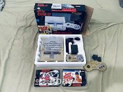 Authentique SUPER NINTENDO SNES CIB Lot de console avec jeux entièrement fonctionnelle