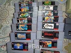 Big Games Collection Super Nintendo 20 Jeux Lot, Console Et Accessoires Snes