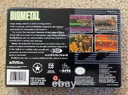 Biometal (super Nintendo Snes) Cib Complète Avec Affiche + Ad Collector Worthy