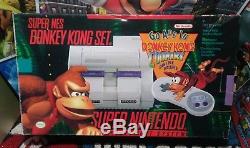 Boîte De Système De Console De Super Nintendo Snes Boxed Donkey Kong Boîte Vide / Mousse De W Seulement