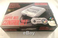 Boxed Complète Super Nintendo Nes Contrôle Set Pal Aus 1992 Snes Excellent Cond