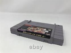Breath Of Fire II Super Nintendo Snes Jeu Cartouche Seulement Rare Authentic Nm