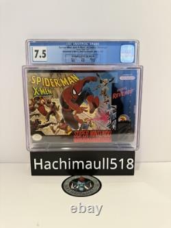 CGC 7.5 Spiderman X-Men Arcade Revenge Super Nintendo SNES ! 9.8 Cartouche