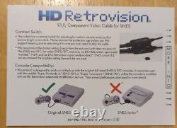 Câble HD Retrovision SNES YPbPr/Component, Super Nintendo, scellé en usine, neuf