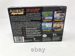 Cartouche de jeu Aerobiz Supersonic Super Nintendo Snes avec boîte sans manuel