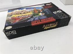 Cartouche de jeu Aerobiz Supersonic Super Nintendo Snes avec boîte sans manuel