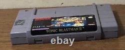 Cartouche de jeu vidéo Super Nintendo Snes Sonic Blast Man 2