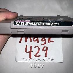 Castlevania Dracula X Authentique Cartouche Super Nintendo Snes Seulement