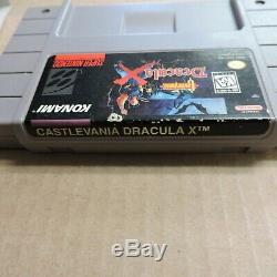 Castlevania Dracula X Super Nes Super Nintendo Snes Boîte Complète, Drac Manuelle