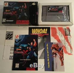 Castlevania Dracula X Super Nintendo Snes Cib Presque Complet À 100%