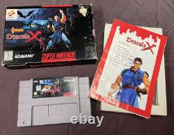 Castlevania Dracula X (super Nintendo 1995) Boîte Cib Complète Manuel Snes Testé