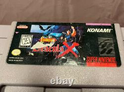 Castlevania Dracula X (super Nintendo 1995) Boîte Cib Complète Manuel Snes Testé