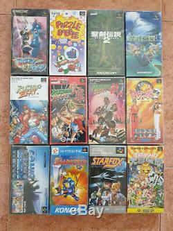 Collection De Lots Personnels Super Famicom 97 Jeux Exc. Condition Snes Sfc Nintendo
