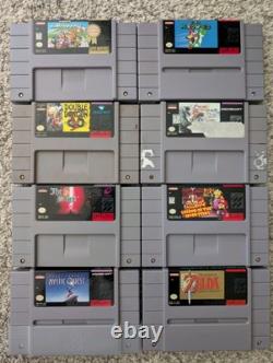 Collection de jeux Super Nintendo, console SNES 100% complète, fonctionne parfaitement