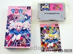 Complete Magical Pop'n Super Famicom Japonais Importation Cib Sfc Rare Vendeur B Us