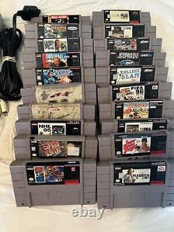 Console Nintendo SNES Super Nintendo Mega Bundle 20 Jeux & 2 Manettes