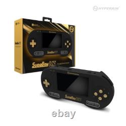 Console Portable Hyperkin SupaBoy Poche Noir Or Jeux Super Nintendo SNES