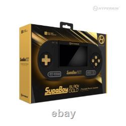 Console Portable Hyperkin SupaBoy Poche Noir Or Jeux Super Nintendo SNES