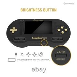 Console Portable Hyperkin SupaBoy Poche Noir Or Jeux Super Nintendo SNES
