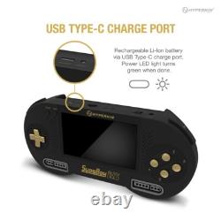 Console Portable Hyperkin SupaBoy Poche Noir Or Jeux Super Nintendo SNES