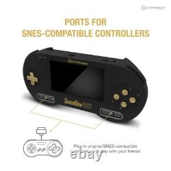 Console Portable Hyperkin SupaBoy Poche Noir Or Jeux Super Nintendo SNES