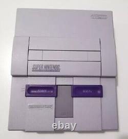 Console SUPER NINTENDO SNES, NETTOYÉE ET TESTÉE, CÂBLES & 2 JEUX, Lire la description