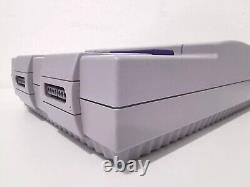 Console SUPER NINTENDO SNES, NETTOYÉE ET TESTÉE, CÂBLES & 2 JEUX, Lire la description