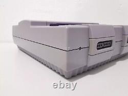 Console SUPER NINTENDO SNES, NETTOYÉE ET TESTÉE, CÂBLES & 2 JEUX, Lire la description