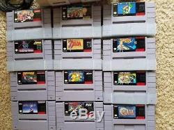 Console Snes De Système De Divertissement Super Nintendo Originale Avec Lot De 12 Jeux